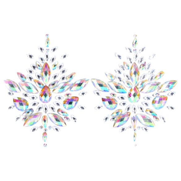 Le Désir - adesivo para mamilo brilhante - arco-íris