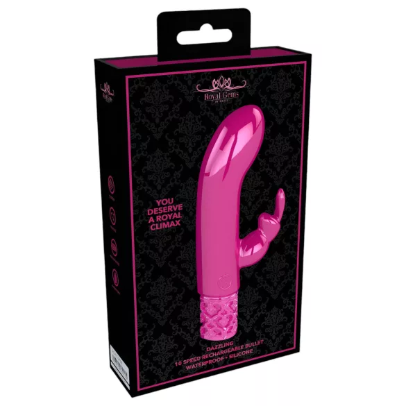 Royal Gems Dazzling - vibrador com estimulador de clitóris recarregável