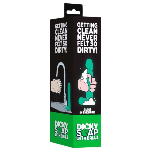 Dicky - sabonete pênis com testículos que brilha no escuro 265g