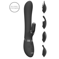   Vive Chou - vibrador clitóris com braço 4 em 1 - silicone preto