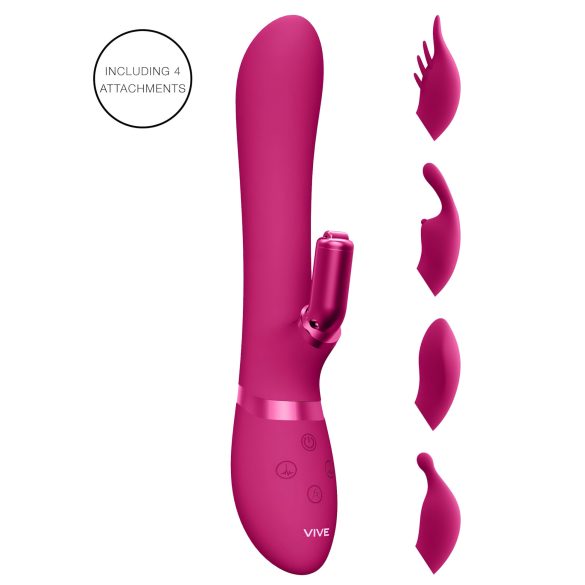 Vive Chou - vibrador clitóris recarregável com cabeças intercambiáveis