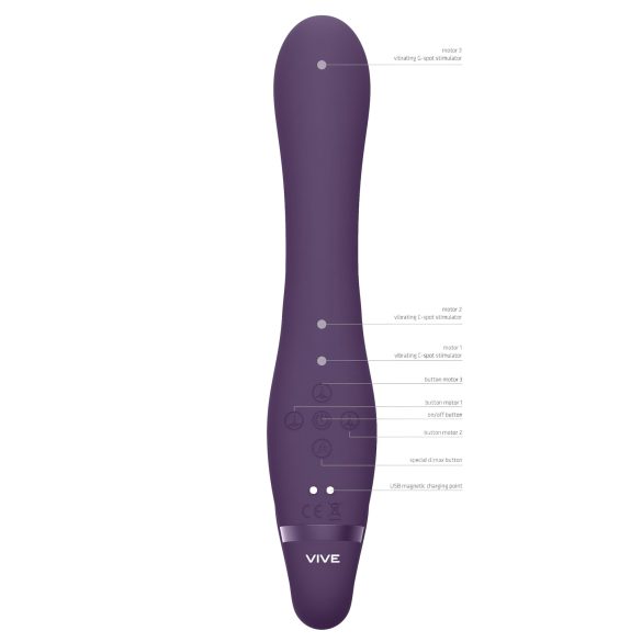 Vive Suki - vibrador strap-on sem tiras - roxo