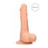 RealRock - dildo realístico com escroto 17cm - cor natural