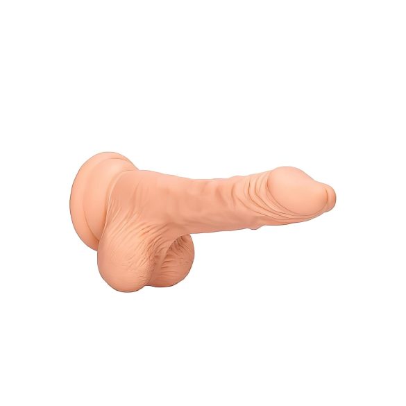 RealRock - dildo realístico com escroto 17cm - cor natural