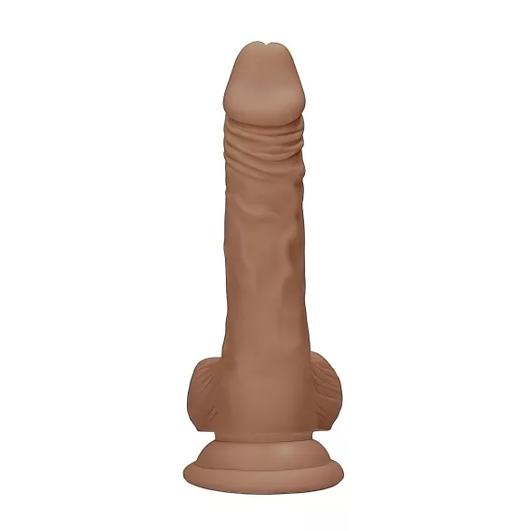 RealRock - Dildo realístico com escroto - 17cm - cor marrom