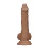 RealRock - Dildo realístico com escroto - 17cm - cor marrom