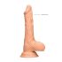 RealRock - dildo realista com escroto - 20cm - cor natural
