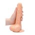 RealRock - dildo realista com escroto - 20cm - cor natural