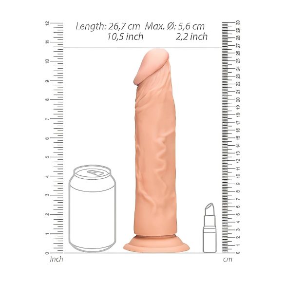 RealRock - dildo realístico 25cm - cor natural