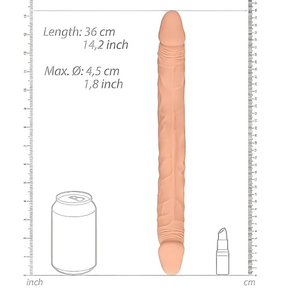 RealRock - dildo duplo 36cm - cor natural