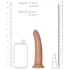 RealRock Slim - dildo realístico 15,5cm - cor pele escura