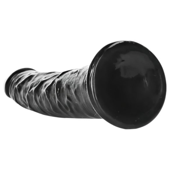 RealRock - dildo realístico slim - 15,5cm - preto