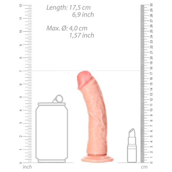 RealRock - dildo realista com ventosa - 15,5cm - cor natural