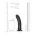 RealRock - dildo realista com ventosa - 15,5cm (preto)