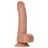 RealRock - dildo com ventosa e testículos - 15,5cm - pele escura