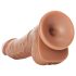 RealRock - dildo com ventosa e testículos - 15,5cm - pele escura