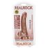 RealRock - dildo com ventosa e testículos - 15,5cm - pele escura
