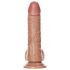 RealRock - dildo com ventosa e testículos - 15,5cm - pele escura
