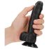 RealRock - dildo realístico com ventosa - 15,5cm - preto