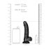 RealRock - dildo realístico com ventosa - 15,5cm - preto