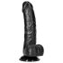 RealRock - dildo realístico com ventosa - 15,5cm - preto