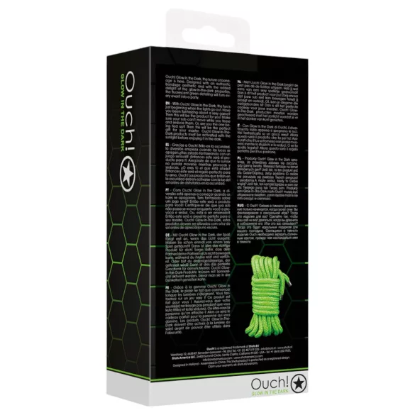 Ouch! - corda bondage luminosa - 10m - verde