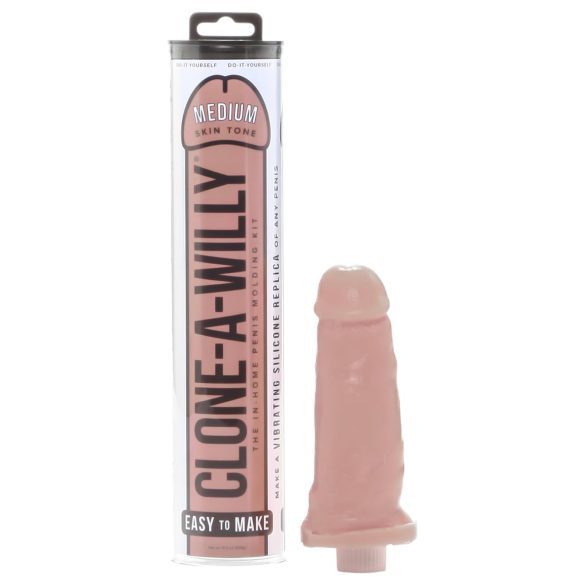 Clone-a-Willy - kit de molde de pênis com vibrador - cor natural escura
