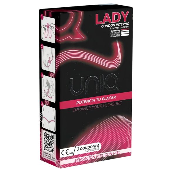 Uniq Lady - preservativo feminino - 3 unidades