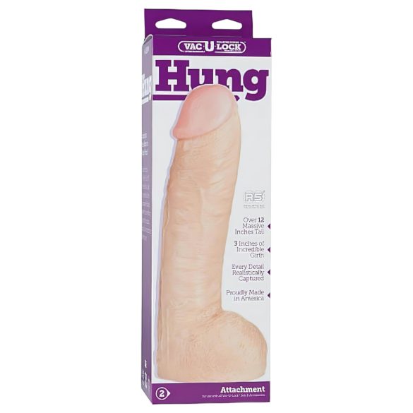 Doc Johnson - dildo realista com escroto Vac-U-Lock 30cm - cor natural