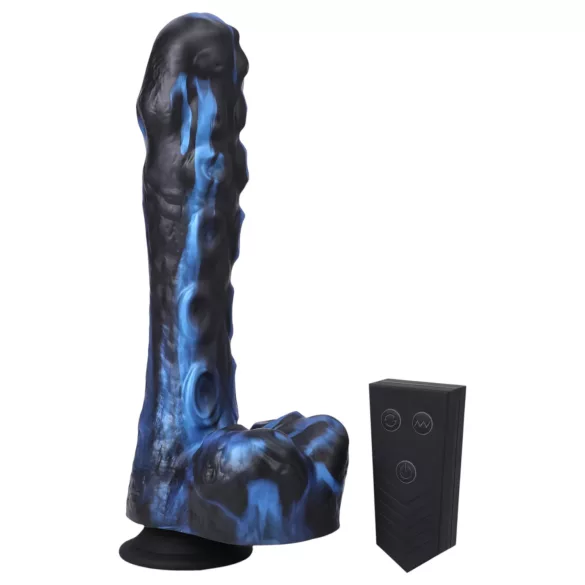 Doc Johnson - vibrador empurrador com controle remoto - pequeno - azul