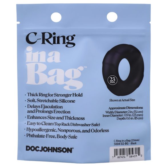 Doc Johnson - anel peniano - silicone - preto