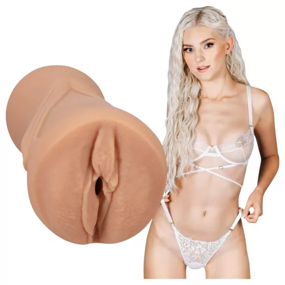Doc Johnson Eva Elfie - masturbador realistico vagina Ultraskyn - cor natural