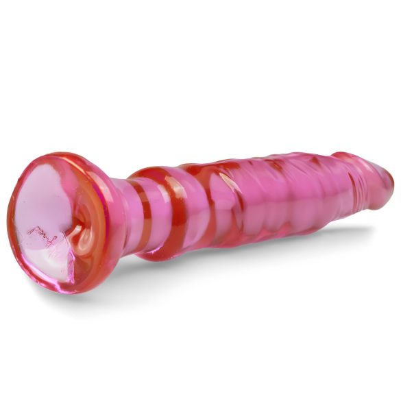Crystal Jellies - dildo anal com ventosa - silicone rosa