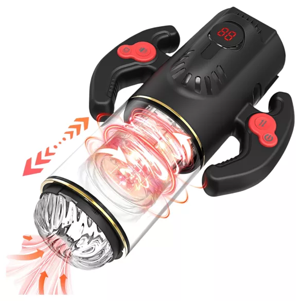 AlvUp - masturbador masculino automático rotativo - silicone preto