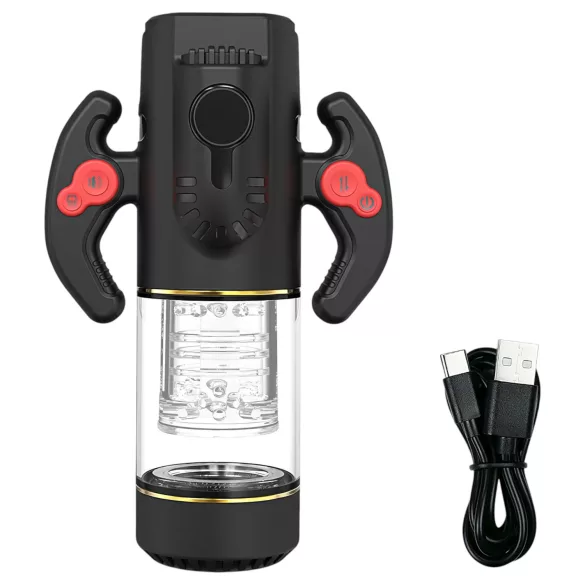 AlvUp - masturbador masculino automático rotativo - silicone preto
