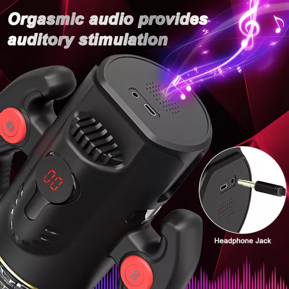AlvUp - masturbador masculino automático rotativo - silicone preto