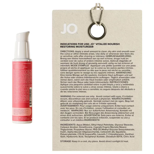 System JO Vitalize - creme hidratante íntimo (60 ml)