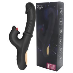   Wilson - vibrador com estimulador de clitóris - silicone preto