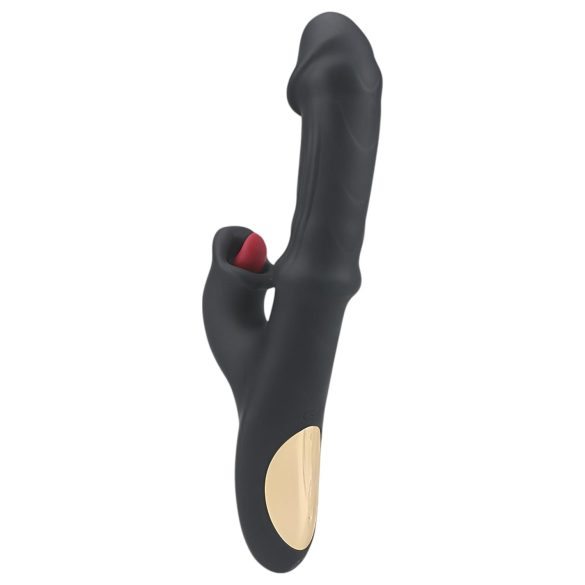 Wilson - vibrador com estimulador de clitóris - silicone preto
