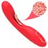 Bestoy - vibrador ponto G com língua - silicone vermelho