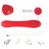 Bestoy - vibrador ponto G com língua - silicone vermelho