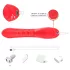 Bestoy - vibrador triplo com língua - silicone vermelho