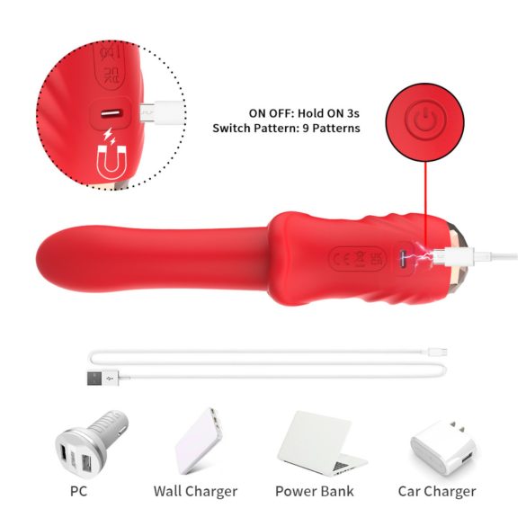 Bestoy - vibrador ponto G à prova d'água - vermelho