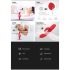 Bestoy - vibrador ponto G e clitóris - silicone vermelho
