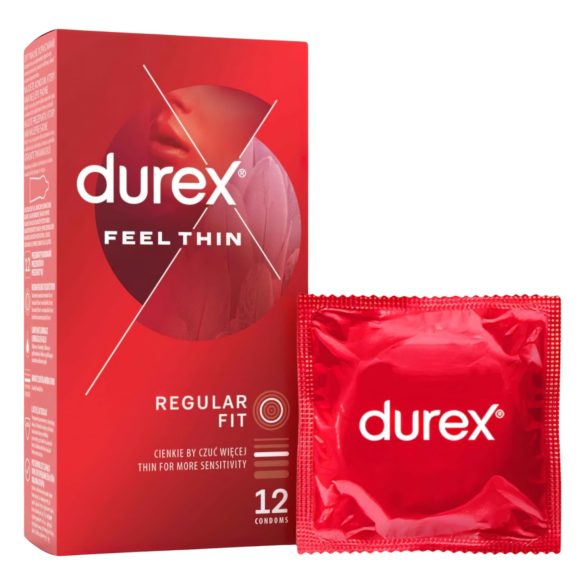 Durex Feel Thin - preservativo ultra fino - sensação real - 12 unidades
