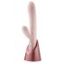 Blush Fraya - vibrador com estímulo clitoriano e movimento - silicone rosa