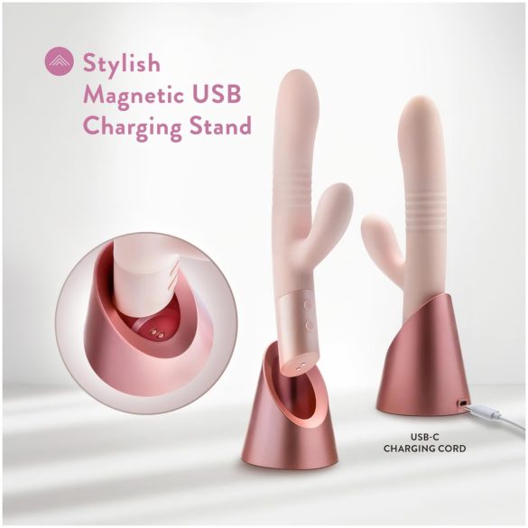 Blush Fraya - vibrador com estímulo clitoriano e movimento - silicone rosa