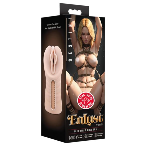 Enlust Destini - masturbador masculino vibratório com imagens IA - cor natural