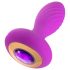 Oh My Gem - plug anal vibratório com pedra - silicone roxo