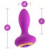Oh My Gem - plug anal vibratório com pedra - silicone roxo